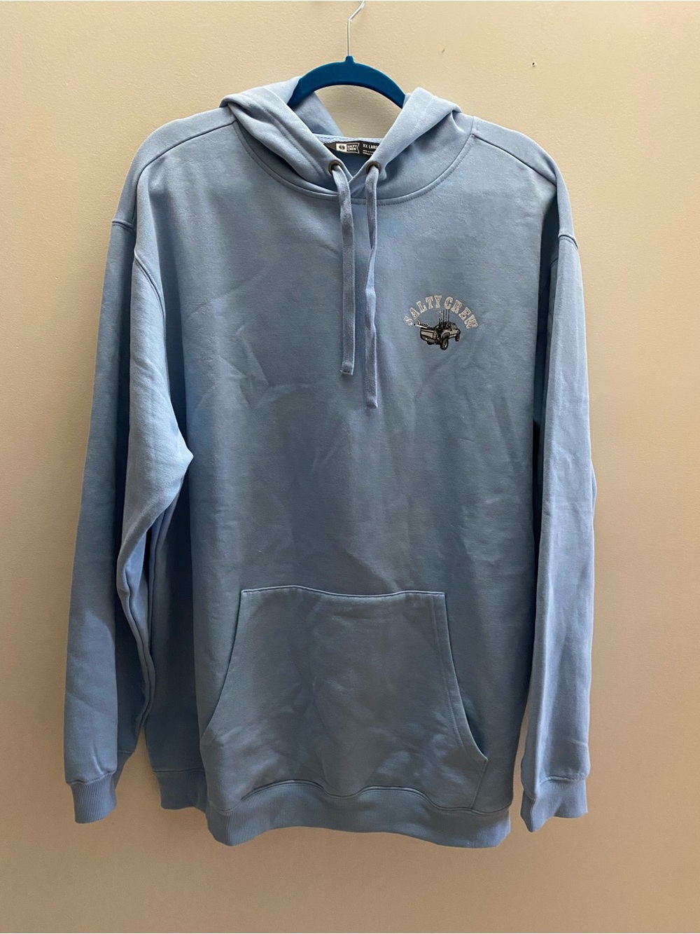 Salty Crew Light Blue graphic Hooded Pullover Sweatshirt